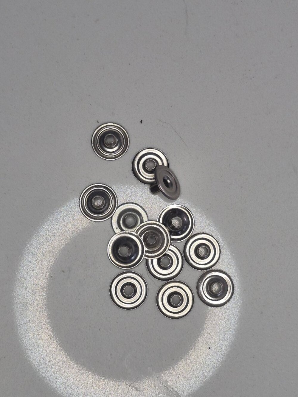 3/8" No Label Silver Single Cap Tubular Rivets Pack of 13